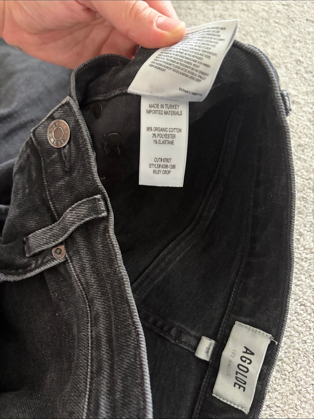 Agolde Riley Straight Slim Jeans - Picture 3 of 3